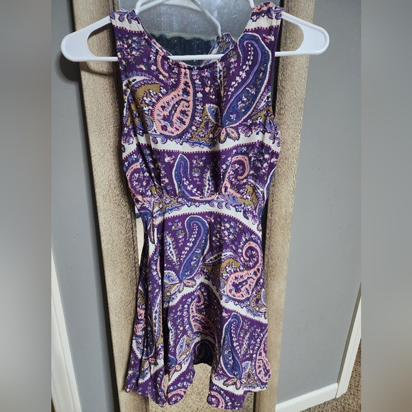 Free People Dress Size 0 XS S Purple Summer Flowy Sundress Easter Boutique - Picture 4 of 5